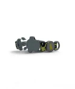 Lightning Bolt Dog Collar with Gray Adjustable Strap and Secure Buckle | Bold Yellow Design for Small Medium Dogs