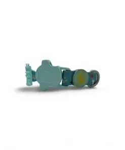 Turtle Baby Pacifier Clip with Aqua Silicone Strap | Safe BPA-Free Soother Holder for Newborns and Infants Boys Girls