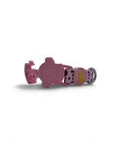 Pink Heart Print Dog Collar with Adjustable Strap and Matching Buckle | Cute Stylish Collar for Small and Medium Dogs
